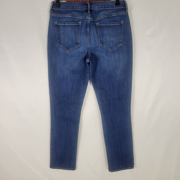 Old Navy Jeans Womens 6 Blue Denim Short Mid Rise Curvy Skinny Leg W29 x L27 - Picture 2 of 13